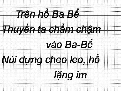 Luyện Viết: Trên hồ Ba Bể