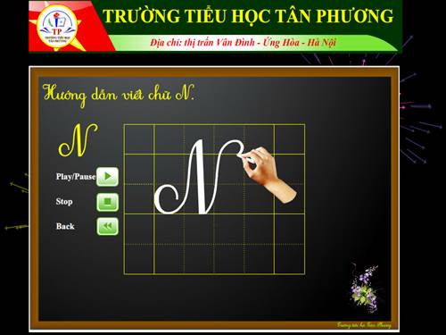 Hướng dẫn viết chữ N hoa