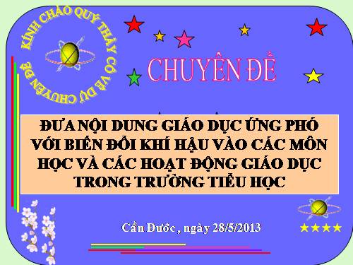 Chuyên đề về biến đổi khí hậu