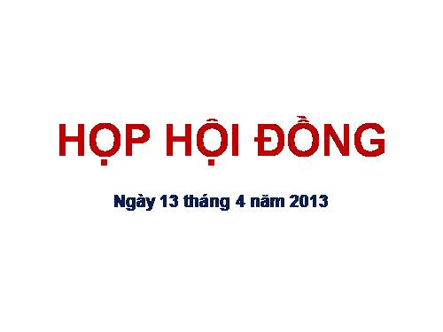 HĐ tháng 4.2013