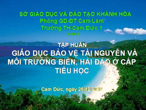 Tập huấn Môi trường-biển đảo