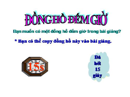 Đồng hồ đếm giờ