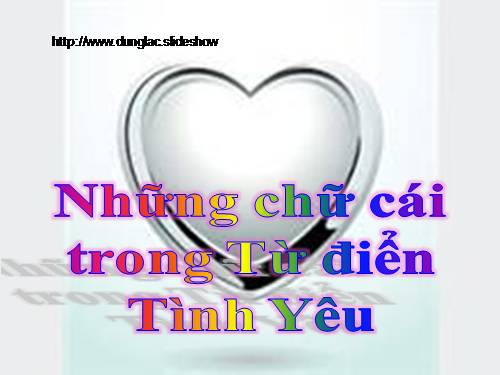 Từ điển tình yêu A-Z