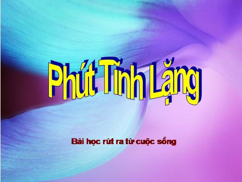 Phút tỉnh lặng