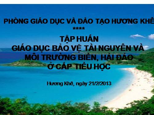 giáo án: Tích hợp nội dung GD tài nguyên, môi trường biển, đảo