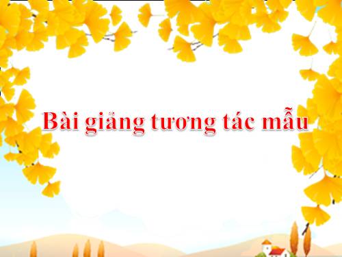 Các bài giảng tương tác mẫu