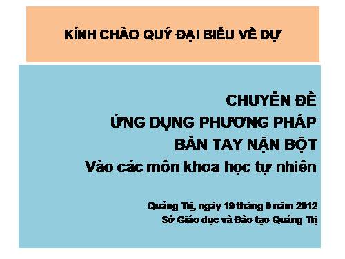 Kỹ thuật bàn tay nặn bột