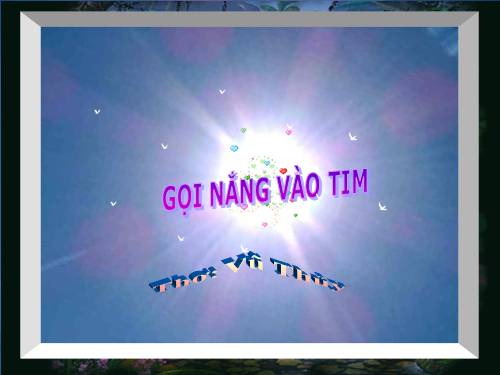 Gọi nắng vào tim