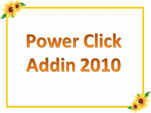 Power Click addin 2010