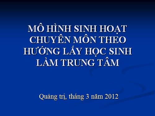 đổi mới sinh hoạt chuyên môn