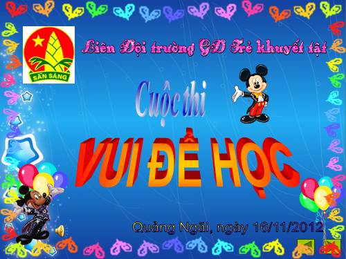 Hội thi Vui để học - GD TKT