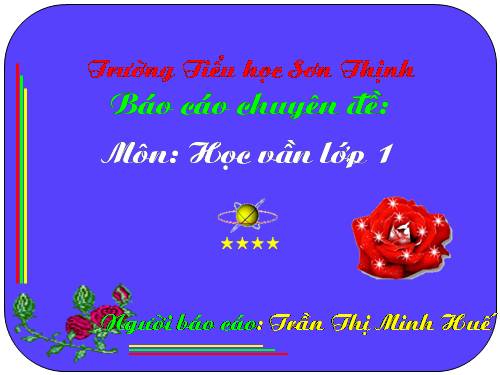 b¸o cao chuyen de day hoc van lop 1