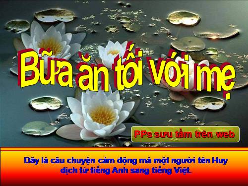 Bũa ăn tối với mẹ