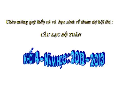 CLB  12-13 TOÁN