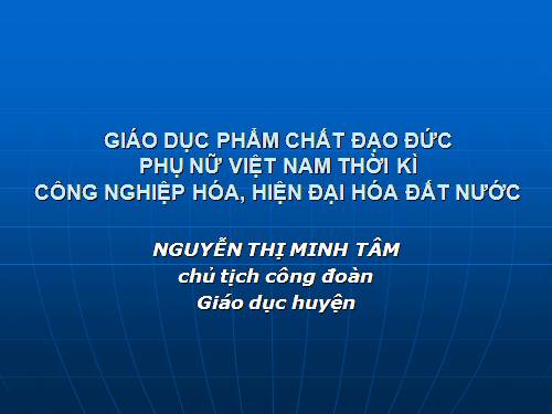 PHẨM CHẤT PNVN