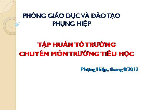 Chuyen de To Chuyen mon tieu hoc