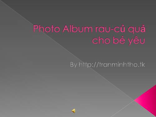 Photo Album rau-củ quả cho bé yêu