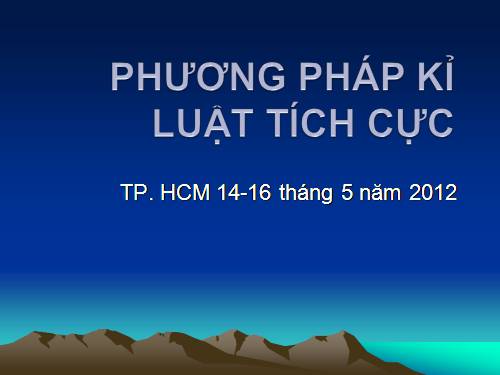 Tập huấn giáo dục kỉ luật tích cực