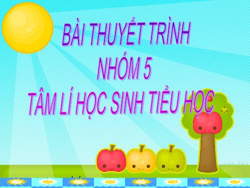 Tâm lí hoc sinh Tiểu học