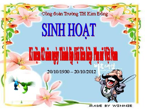 Trò chơi sinh hoạt 20/10 hội LHPN VN