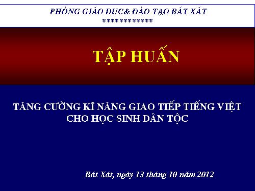 Tap huan tang cuong tieng viet cho HSDTTS