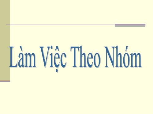 Làm việc theo nhóm