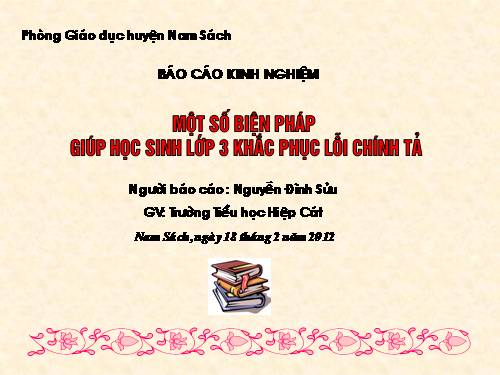 Bao cao CHUYEN DE cap huyen Suu NamSach