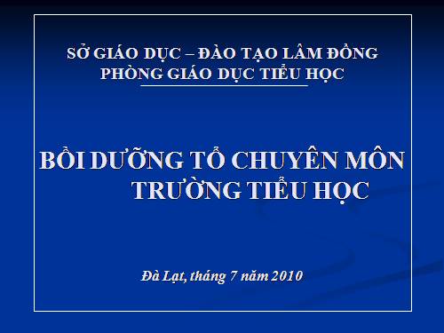 Tap huan to khoi truong