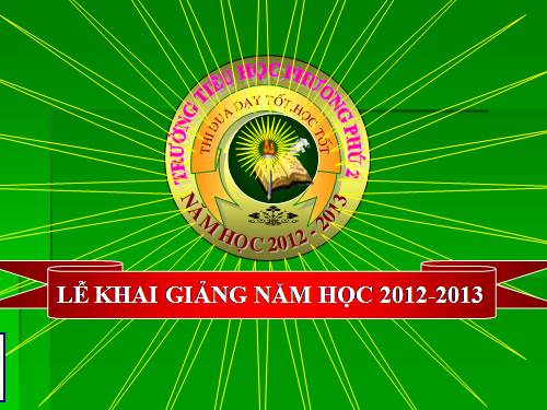 chuơng trình khai giảng năm 2012-2013