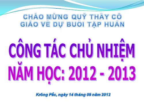 CONG TAC CHU NHIEM LOP