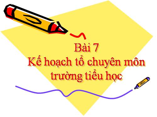 To truong chuyen mon bai 7