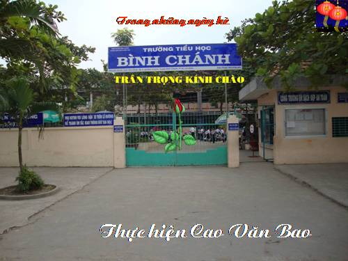 Quang cảnh trường TH Bình chánh