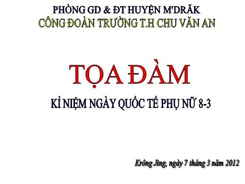 phông tọa đàm 8-3