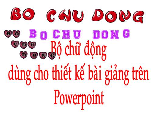 Ảnh động về chữ và số