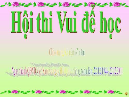 HOI THI VUI DE HOC