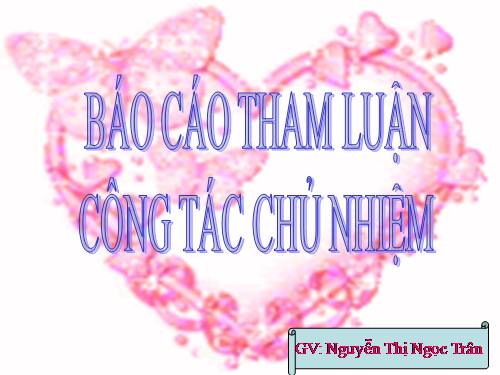 tham luận công tac chủ nhiệm lớp