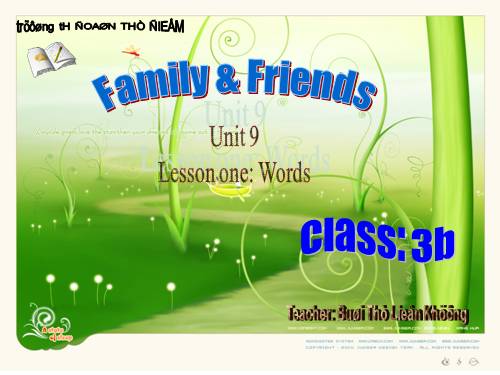 family&friend- unit 9- words