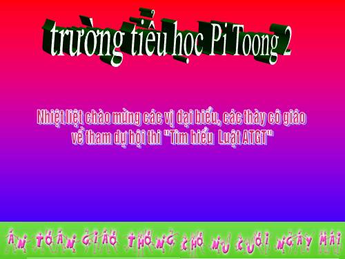 Hội thi tìm hiểu an toàn giao thông cấp tiểu học