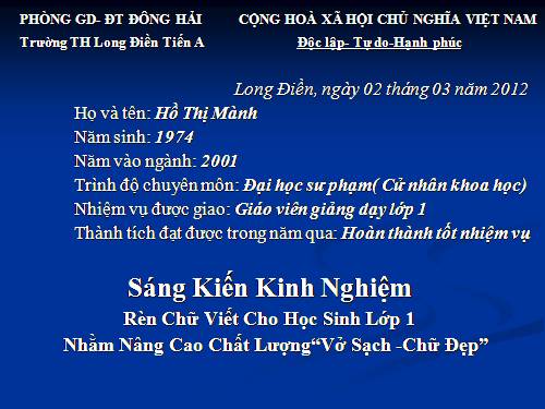 sang Kien Kinh nghiem lop 1 tap viet