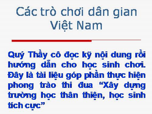 Trò chơi dân gian