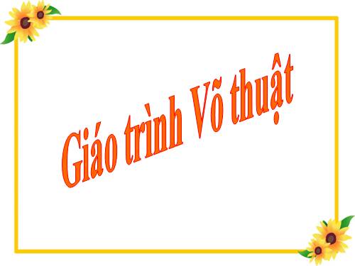 Giáo trình Võ thuật