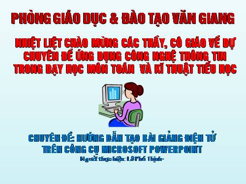 Chuyên đề soạn Bài giảng điện tử