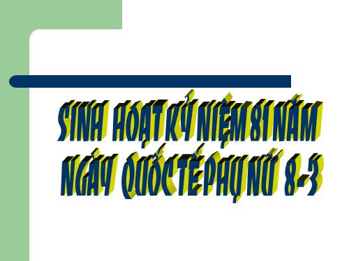 Trò chơi kỉ niệm 8-3