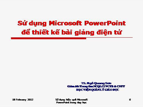 Microsoft powerpoint trong dạy học