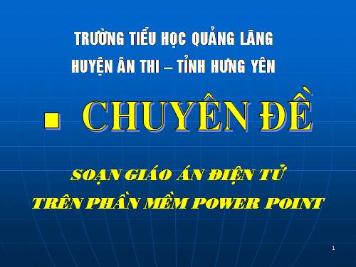 Hướng dẫn soạn giáo án điện tử