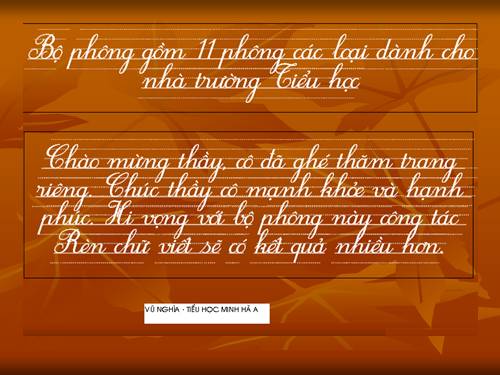 Bộ phông chữ Tiểu học
