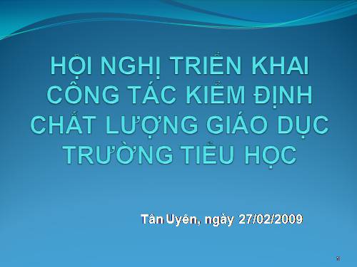 Kiểm định CLGD trường tiểu học