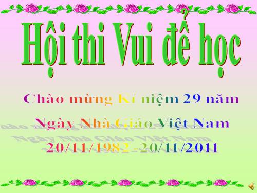 Hội thi "Vui để học"