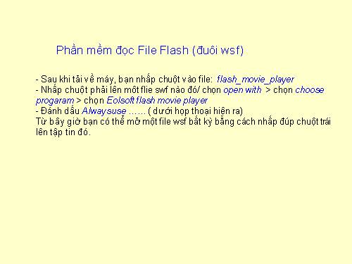 Phần mềm đọc file Fash (đuôi SWF)