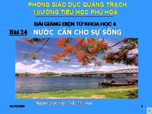 Nuoc can cho sụ song- Khoa học 4